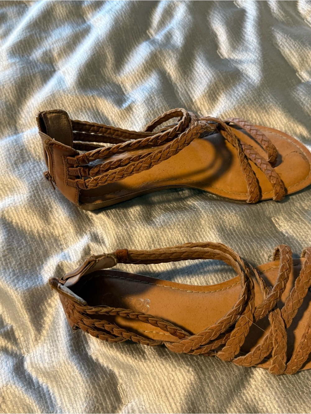 Braided Strappy Tan Women's Sandals